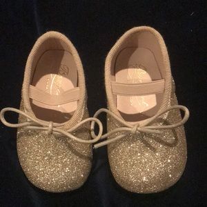 Bonpoint Gold Glitter Ballet Slippers